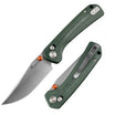 COOL KID Pocket Knife | Crossbar Lock | 3.35" 14C28N Blade | Green Micarta Handle | HX OUTDOORS ZD-123S