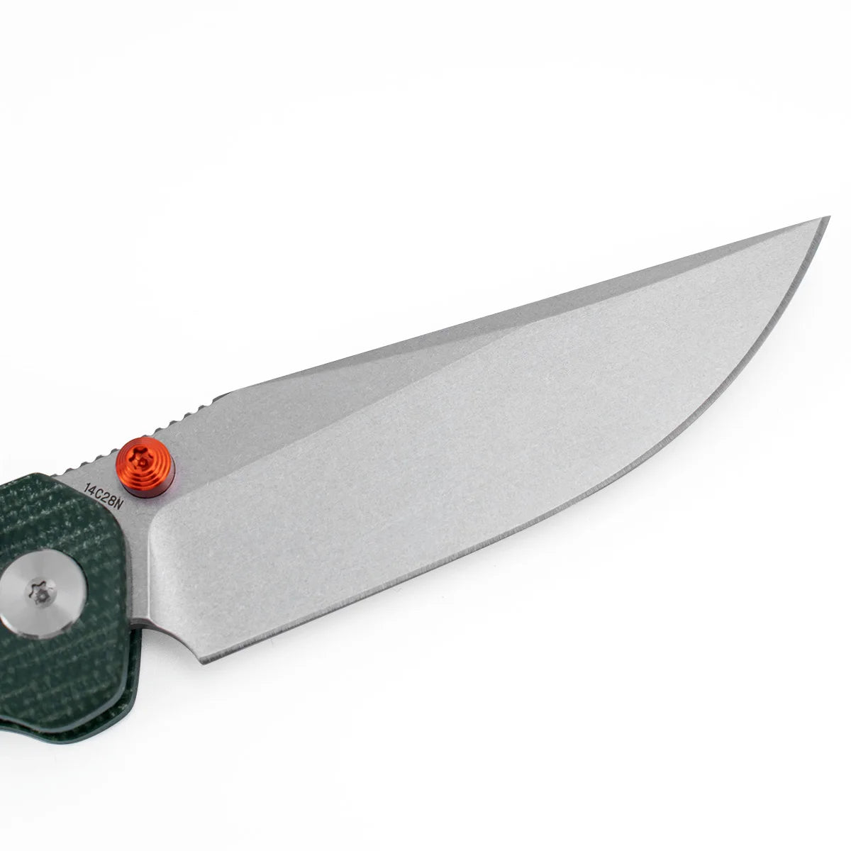 COOL KID Pocket Knife | Crossbar Lock | 3.35" 14C28N Blade | Green Micarta Handle | HX OUTDOORS ZD-123S