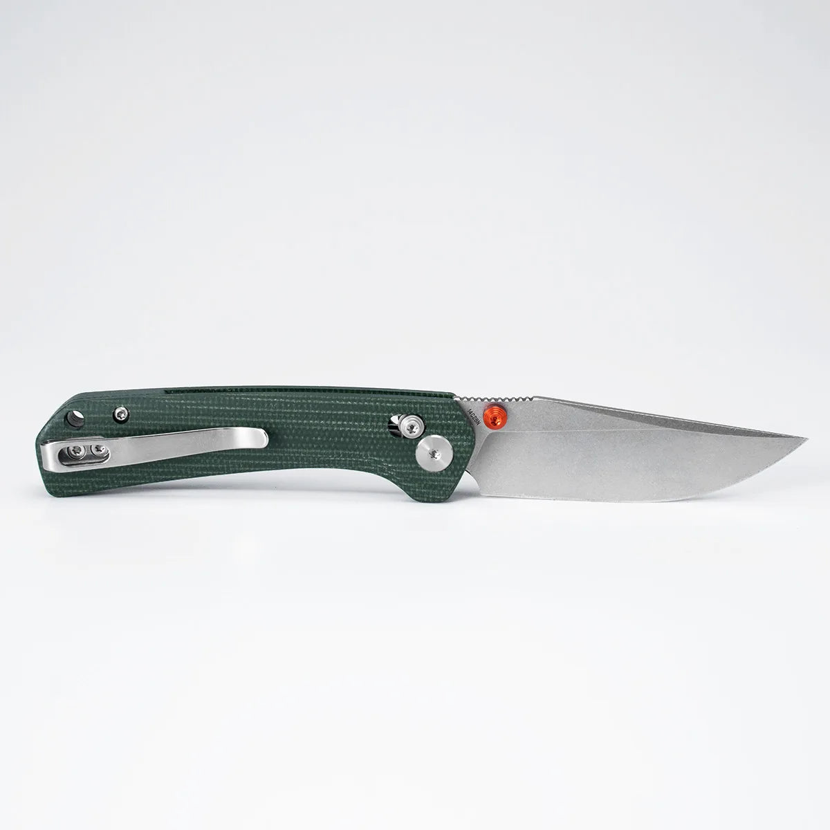 COOL KID Pocket Knife | Crossbar Lock | 3.35" 14C28N Blade | Green Micarta Handle | HX OUTDOORS ZD-123S