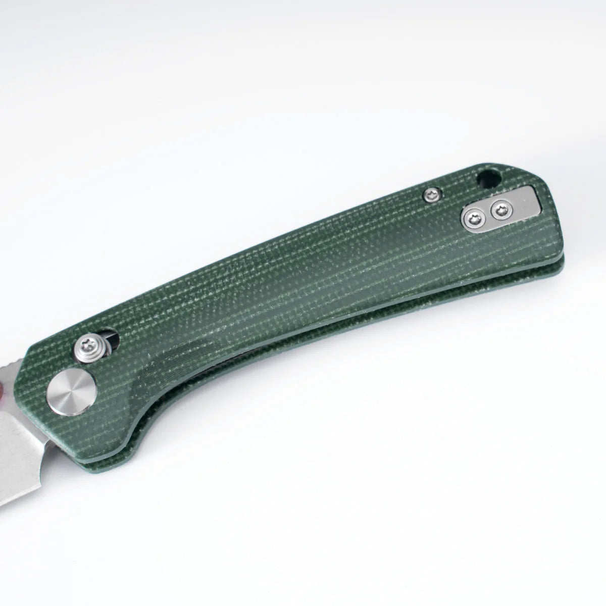 COOL KID Pocket Knife | Crossbar Lock | 3.35" 14C28N Blade | Green Micarta Handle | HX OUTDOORS ZD-123S