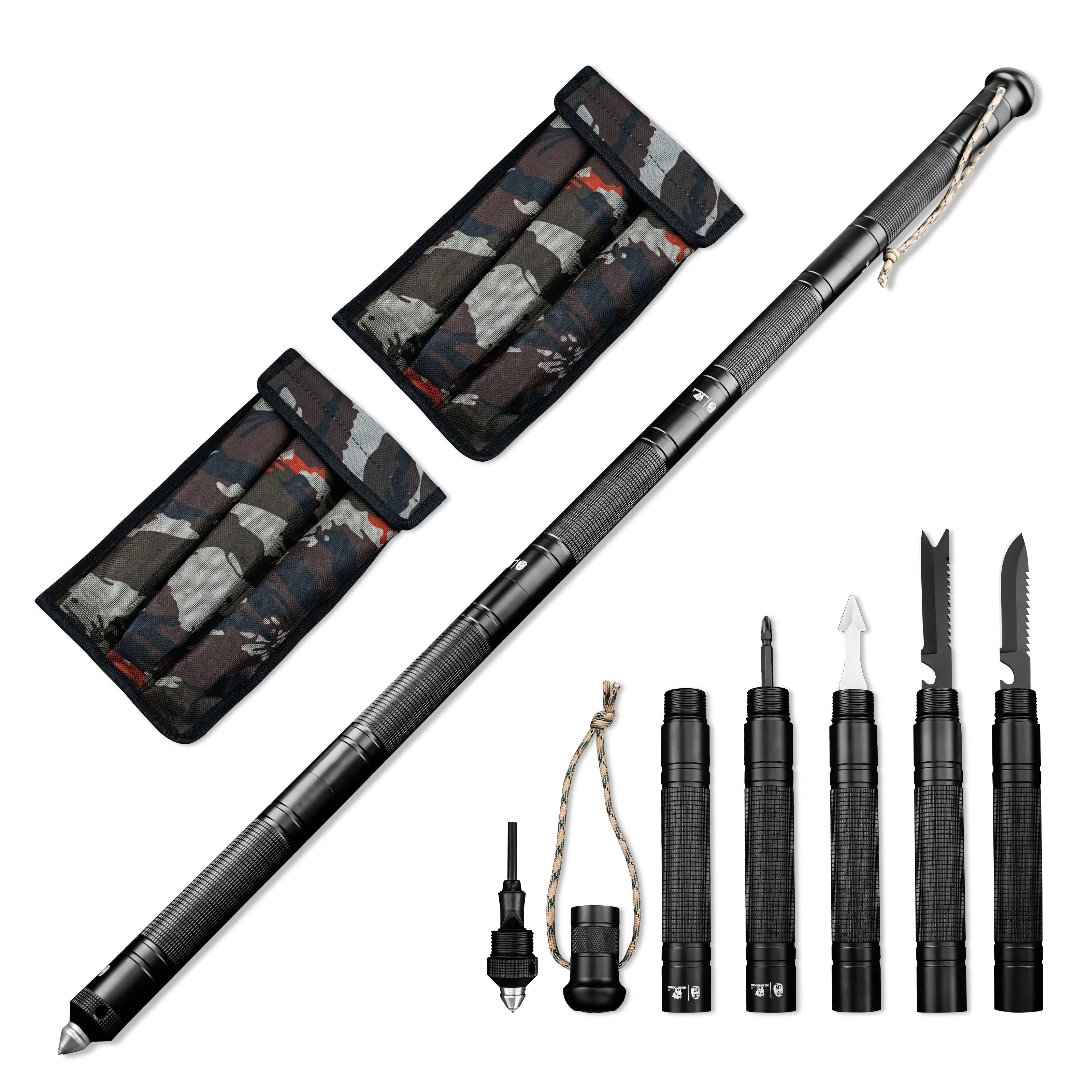 Survival Baton HX OUTDOORS SENTINEL FORCE Survival Batons Stick (36'' Aluminum Alloy) ZSG-001B from HX OUTDOORS