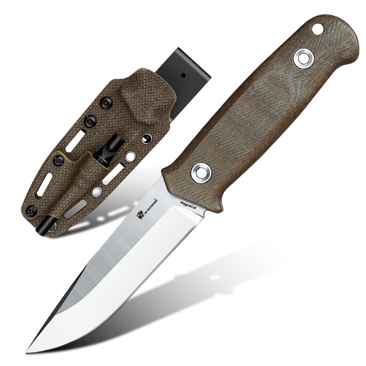 TRAILBLAZER Fixed Blade | 3.15" MagnaCut Powder Steel | Linen Handle | HX OUTDOORS D-359A