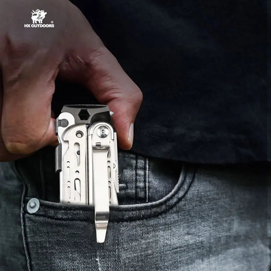 Multi-tool HX OUTDOORS SILVER IGNITE EDC Multi-tool Flint Pliers (6.3" 7CR17) GQ-22A from HX OUTDOORS