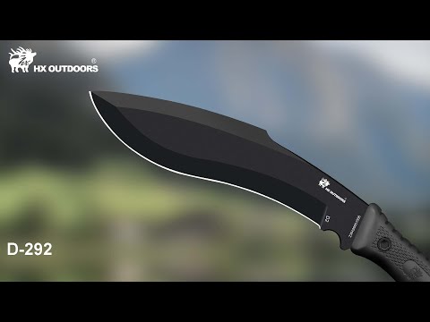 HX OUTDOORS THE MOUNTAIN | Machete | 8.27" D2 Blade | Black Rubberized Handle | D-292