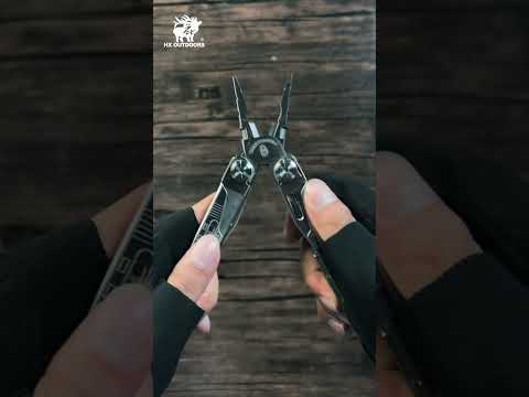 HX OUTDOORS TASKMASTER | Multiherramienta | Longitud total de 6.3" | Hoja 7Cr17 | Mango negro 420 | GQ-20B