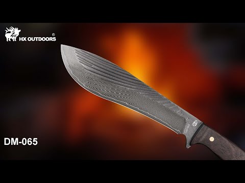 Machete HX OUTDOORS DAMASK WILLOW | Hoja de 8.27" 90Cr18 | Mango de nogal | DM-065