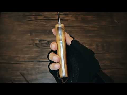 JUNGLE RULES D2 Fixed Blade | Olive Wood EDC Camping Knife – HX