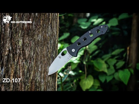 HX OUTDOORS SHADOW EAGLE | Pocket Knife | Slip Joint | 3.46" 5Cr15 Blade | Black G10 Handle | ZD-107