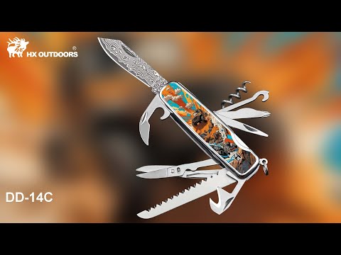 DAMASK CAMPHOR 9-in-1 Multi-tool | VG10 EDC Utility Pocket Knife