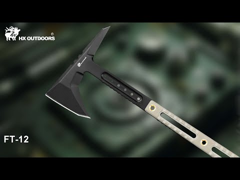 HX OUTDOORS ROCK OBSIDIAN | Hatchet | 13.39" Overall Length | DC53 Blade | Brown G10 Handle | FT-12