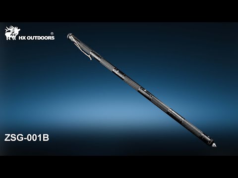 SENTINEL FORCE Outdoor Hiking Stick Black Aluminum | Multi