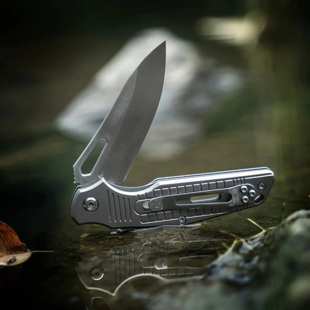 
                  
                    HX OUTDOORS ROCK FLUORITE | Pocket Knife | Liner Lock | 2.95" D2 Blade | Silver Titanium Handle | TD-15T ROCK FLUORITE
                  
                