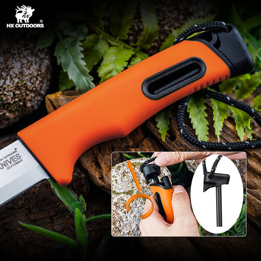 
                  
                    Fixed Blade HX OUTDOORS 3.74" 5Cr15  Black PP+TPR Orange Handle FORGE Master Fixed Blade Knife Outdoor Camping Survival Hunting TD-21C from HX OUTDOORS
                  
                