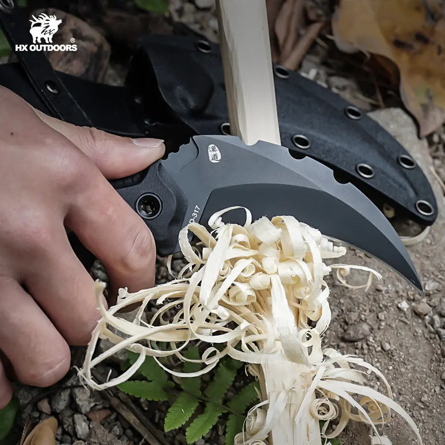 Fixed Blade HX OUTDOORS SHADOWFANG 3.5" DC53 G10 Claw Fixed Blade Knife Tactical Bushcraft and Hunting D-317 from HX OUTDOORS