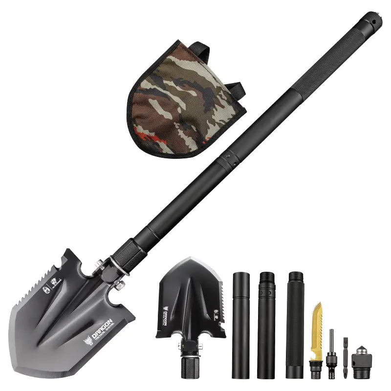 DRACON Shovel | 28.94" Overall Length | 3Cr13 Head | Aluminum Handle | HX OUTDOORS GBC-20