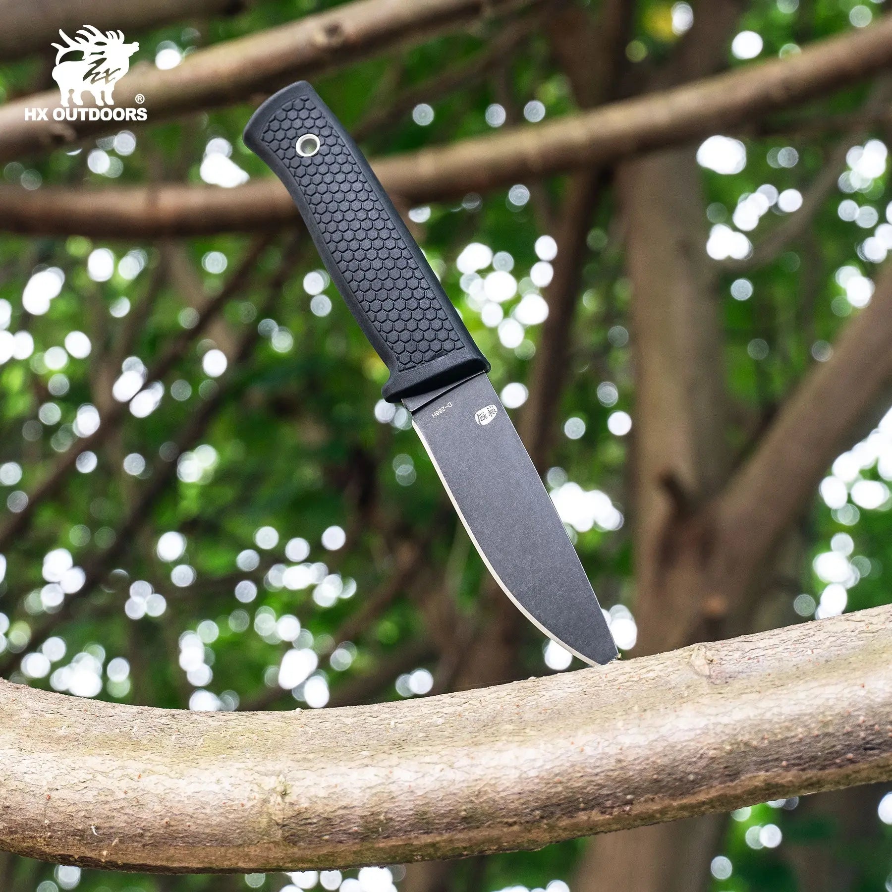 GORGE WALKER 7CR17 Fixed Blade | Black TPR EDC Camping Knife