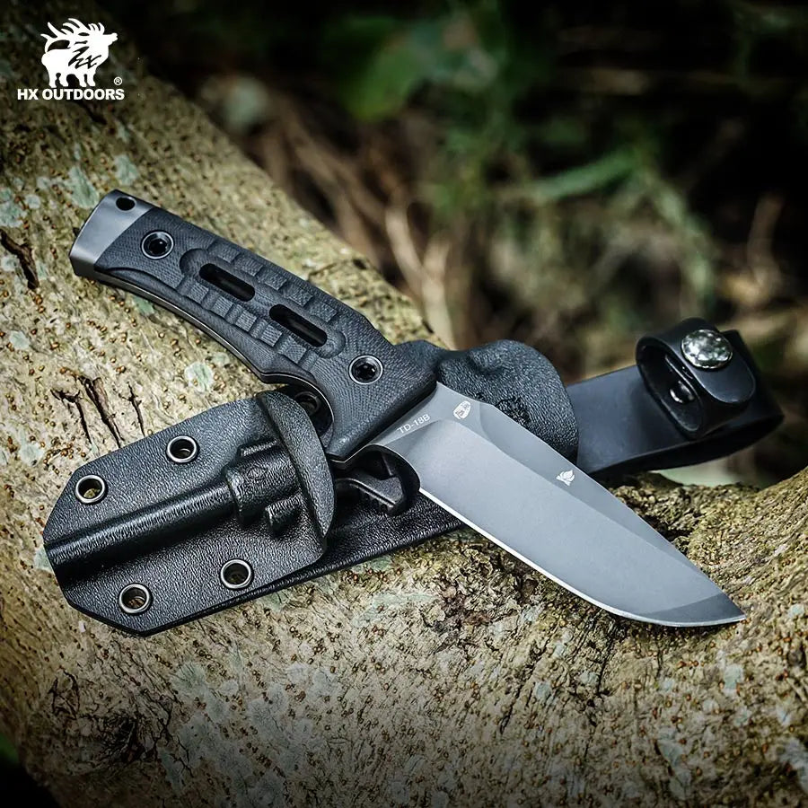 ROCK APEX DC53 Fixed Blade | Black G10 EDC Camping Knife