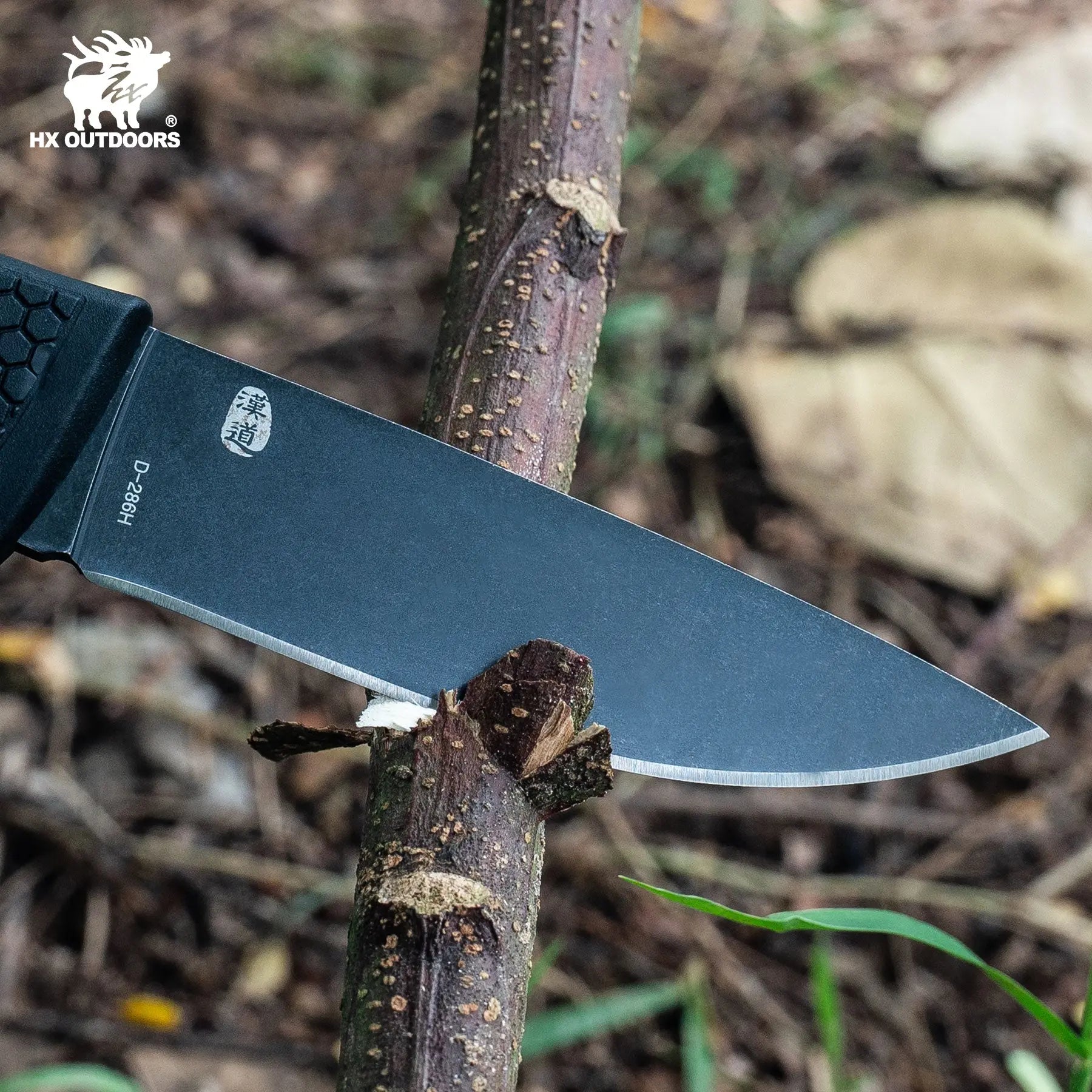 GORGE WALKER 7CR17 Fixed Blade | Black TPR EDC Camping Knife