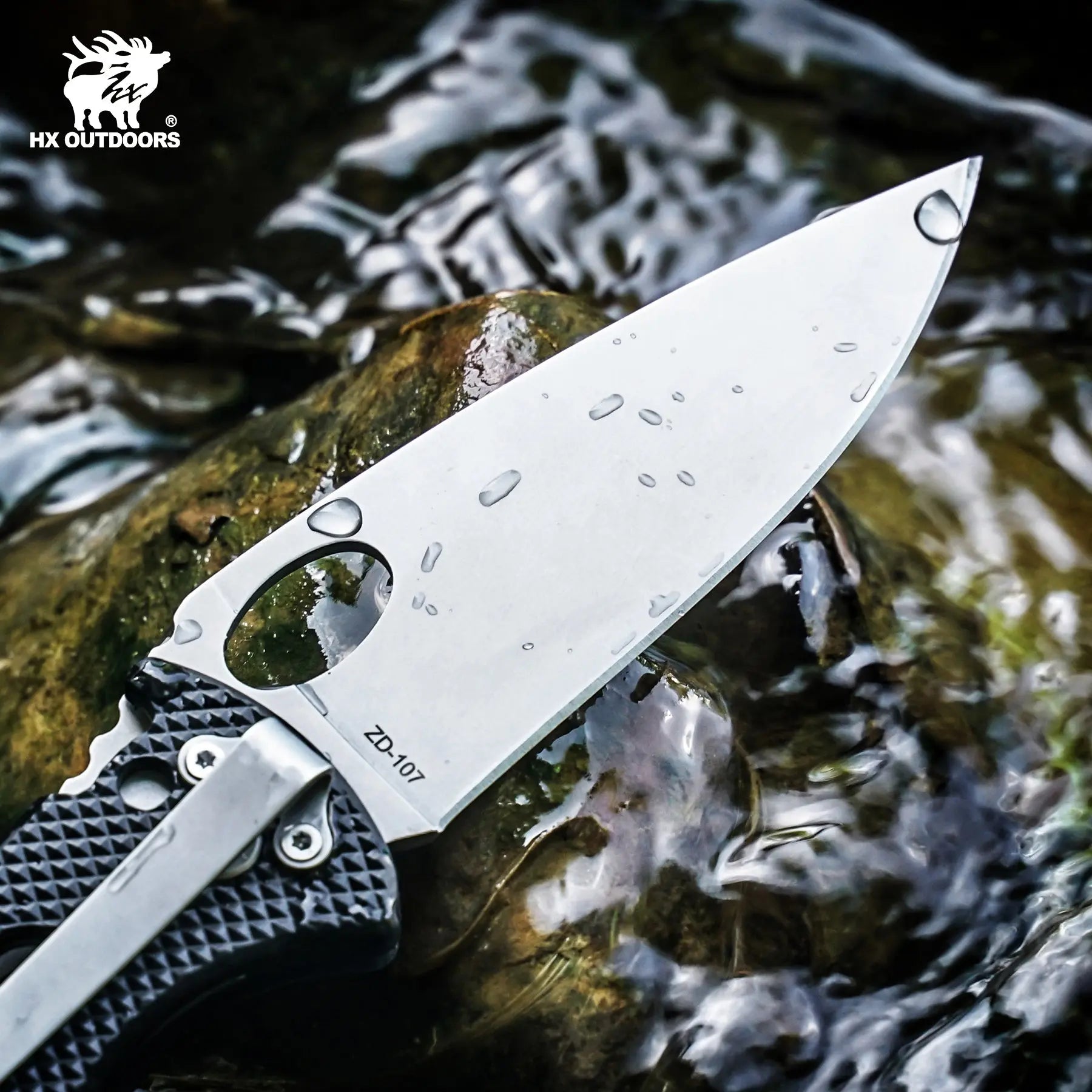 Pocket Knife HX OUTDOORS 3.46" 5CR Nylon with Fiberglass Anti-Slip Handle SHADOW EAGLE SLIP JOINT Folding Pocket Knife With Slip Survival And EDC ZD-107 from HX OUTDOORS