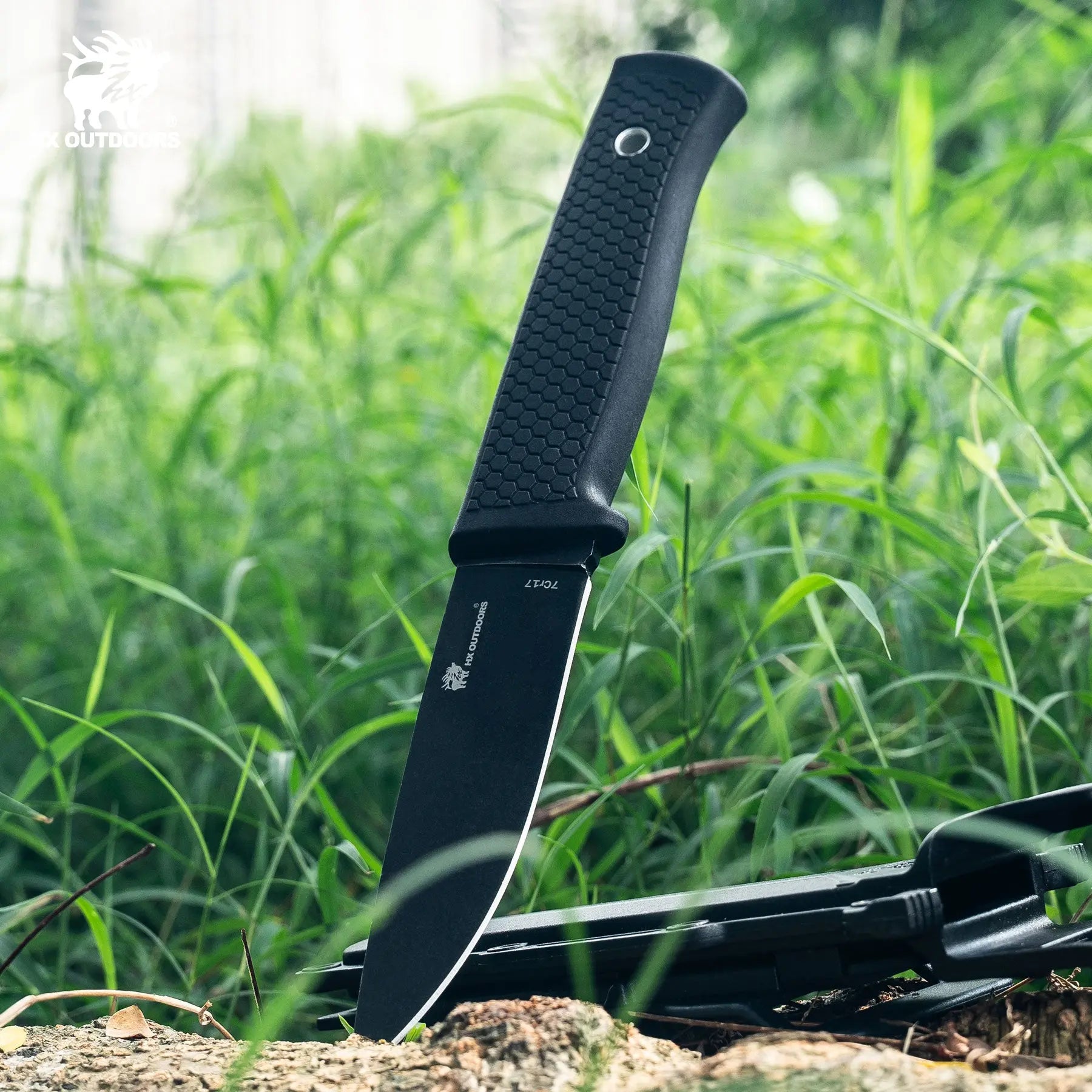 Fixed Blade HX OUTDOORS 3.8" 5CR15 Black TPR Handle Camping Fixed Blade Knife EDC Tool Utility Knife For Outdoor D-286H from HX OUTDOORS