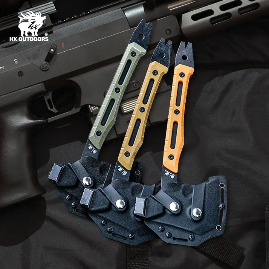 Camping Hatchet HX OUTDOORS 12.83" Best Tactical Splitting Axe Multi-Purpose Survival Tool of Camping Gear | 5CR14 Blade & G10 Axe Handle | FT-16A from HX OUTDOORS