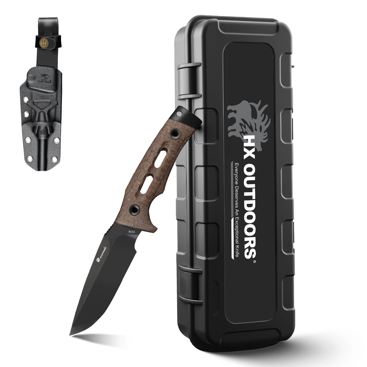 ROCK APEX DLC Edition DLC‑Coated DC53 Fixed Blade | Black G10 EDC ROCK APEX DLC Edition DLC‑Coated DC53 Fixed Blade | Black G10 EDC