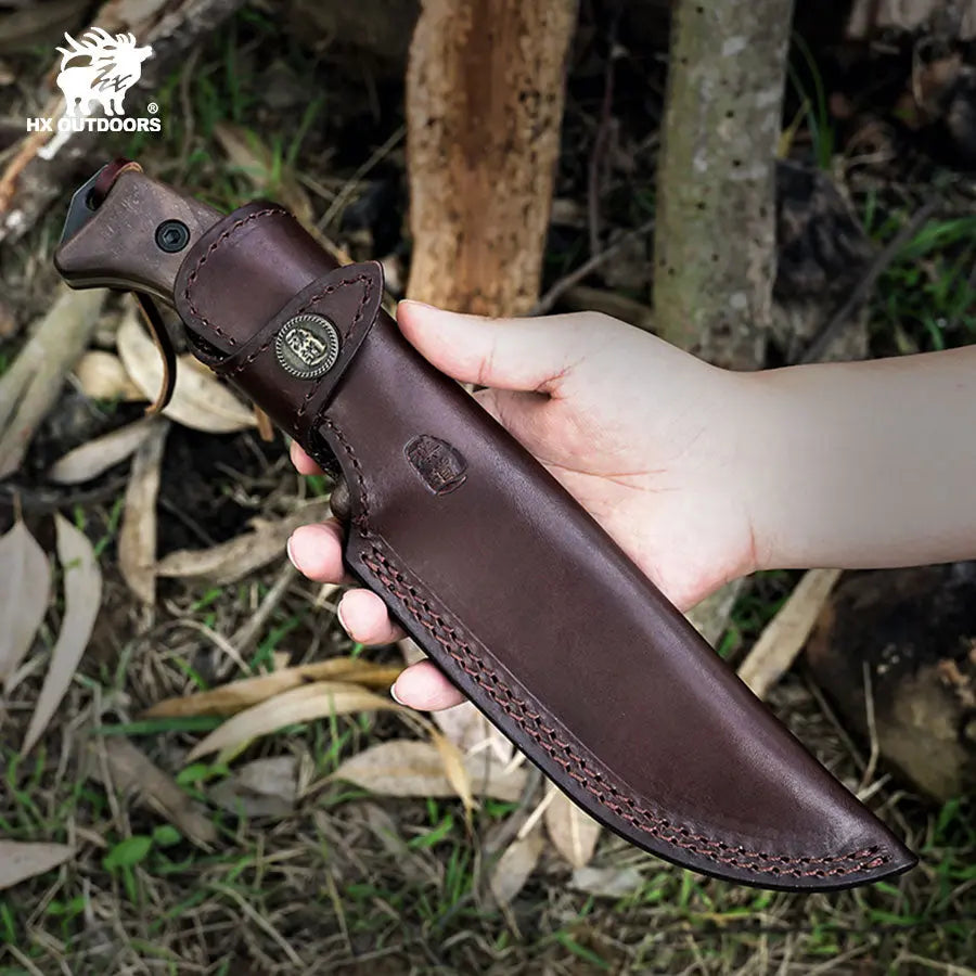 JUNGLORD 90Cr18MoV Fixed Blade | Walnut EDC Camping Knife