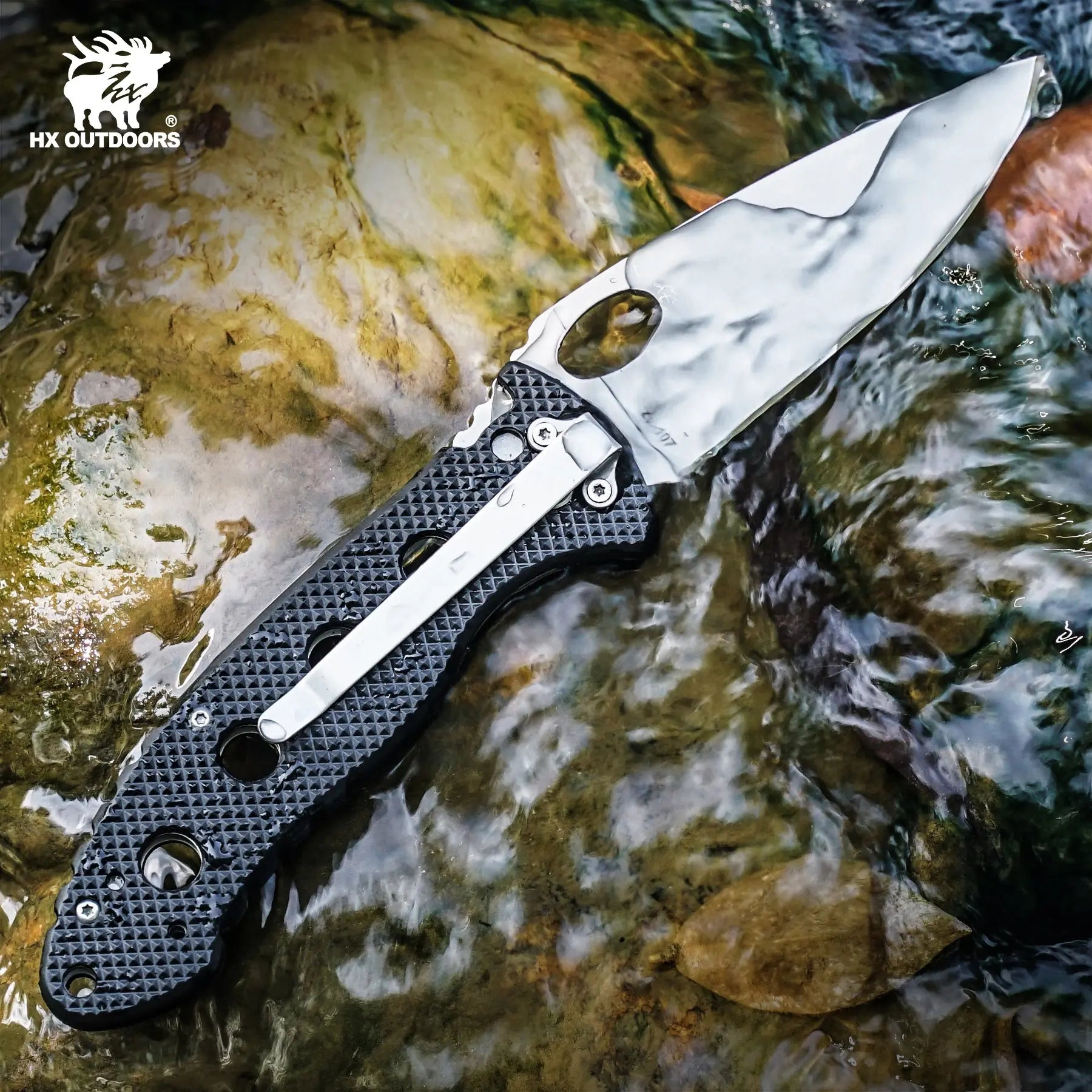 Pocket Knife HX OUTDOORS 3.46" 5CR Nylon with Fiberglass Anti-Slip Handle SHADOW EAGLE SLIP JOINT Folding Pocket Knife With Slip Survival And EDC ZD-107 from HX OUTDOORS