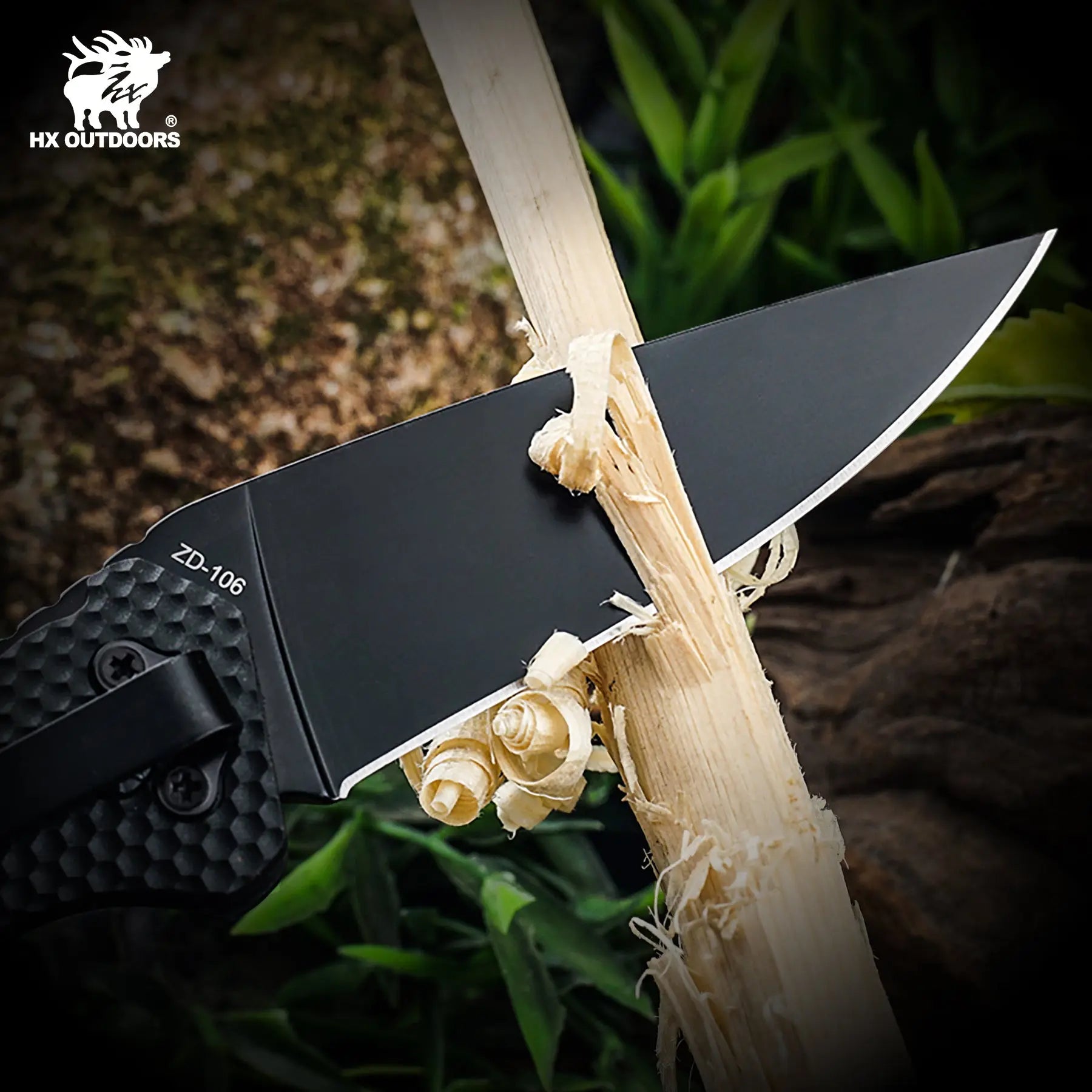 Pocket Knife HX OUTDOORS 3.35" 3CR Black Nylon Anti-Slip Handle SHADOWEER SLIP JOINT Folding Pocket Knife With Slip Survival And EDC ZD-106 from HX OUTDOORS