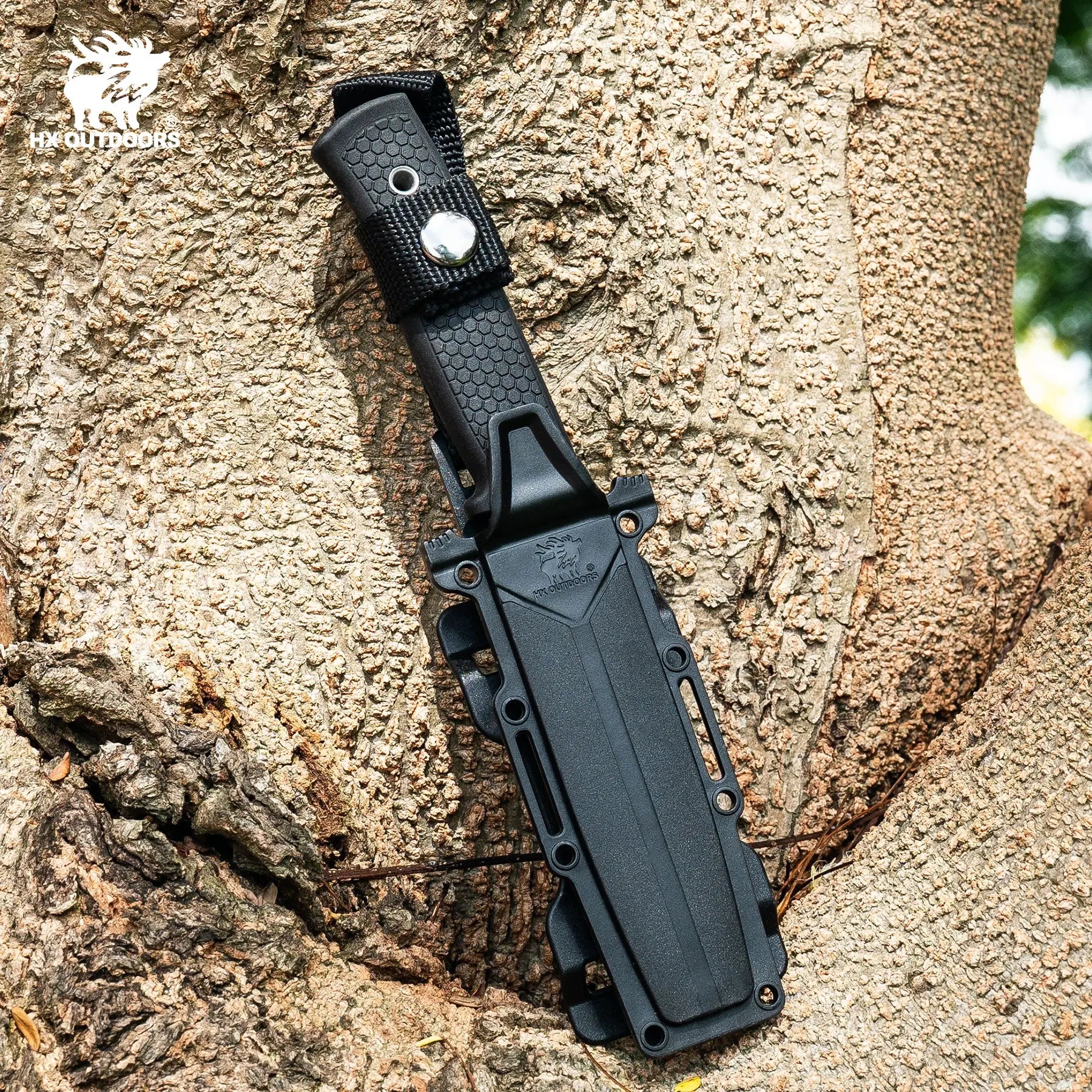Fixed Blade HX OUTDOORS 3.8" 5CR15 Black TPR Handle Camping Fixed Blade Knife EDC Tool Utility Knife For Outdoor D-286H from HX OUTDOORS