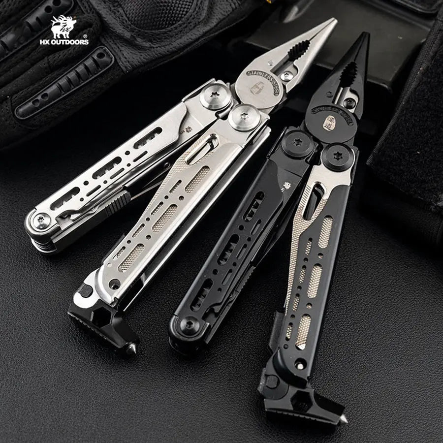 Multi-tool HX OUTDOORS Black IGNITE EDC Multi-tool Flint Pliers (6.3" 7CR17) GQ-22B from HX OUTDOORS