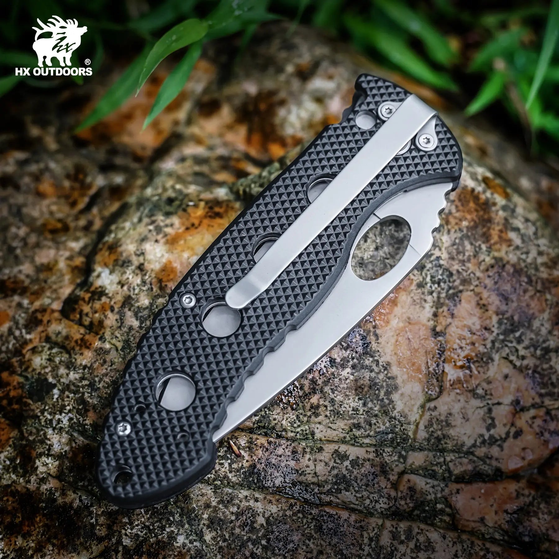 Pocket Knife HX OUTDOORS 3.46" 5CR Nylon with Fiberglass Anti-Slip Handle SHADOW EAGLE SLIP JOINT Folding Pocket Knife With Slip Survival And EDC ZD-107 from HX OUTDOORS