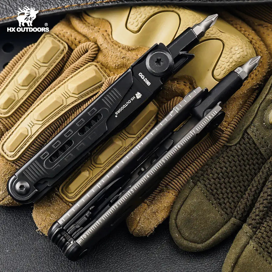 SWIFTTRAIL 8-in-1 Multi-tool | Black EDC Campact Pocket Tool – HX