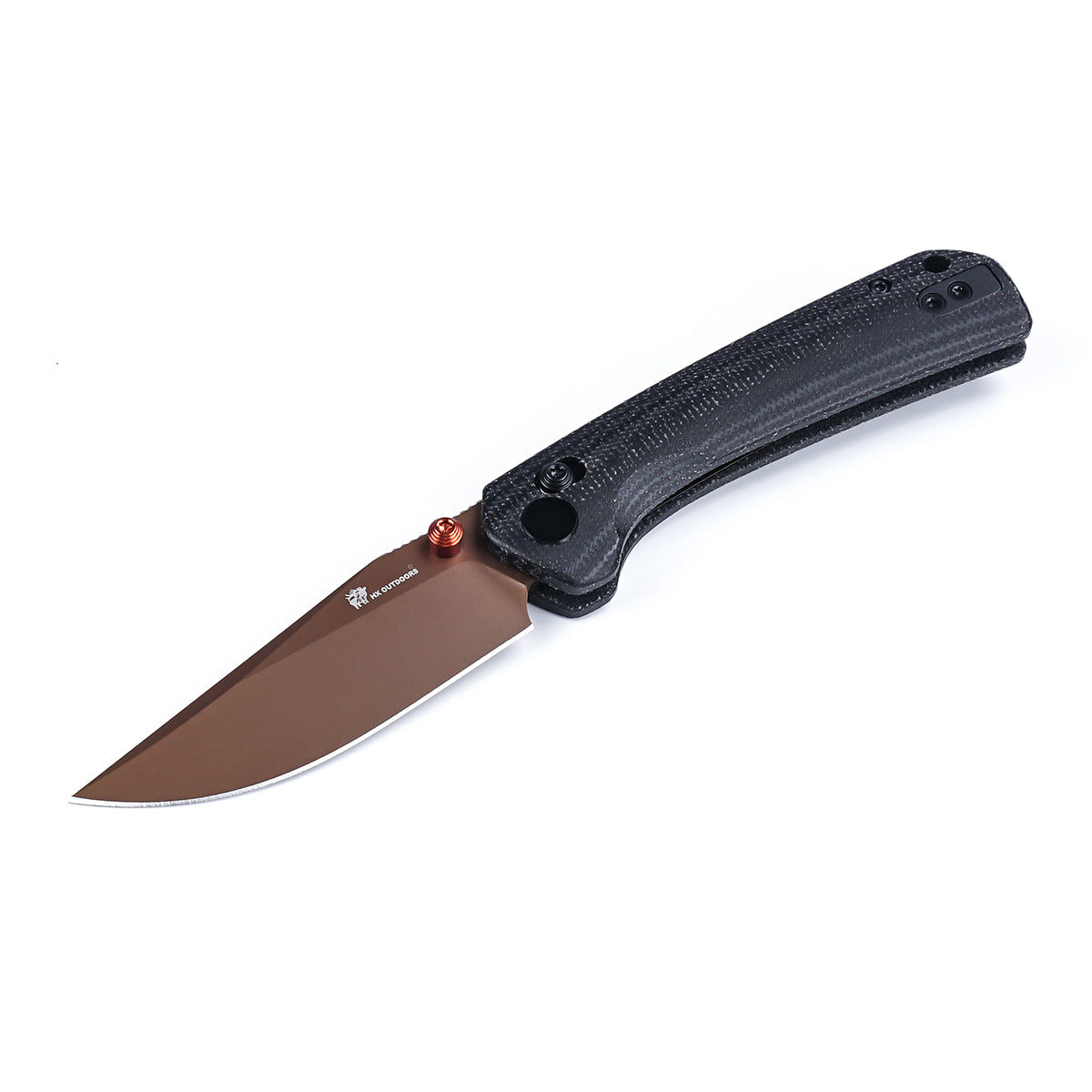 COOL KID Pocket Knife | Crossbar Lock | 3.35" 14C28N Blade | Black Linen Micarta Handle | HX OUTDOORS ZD-123BS