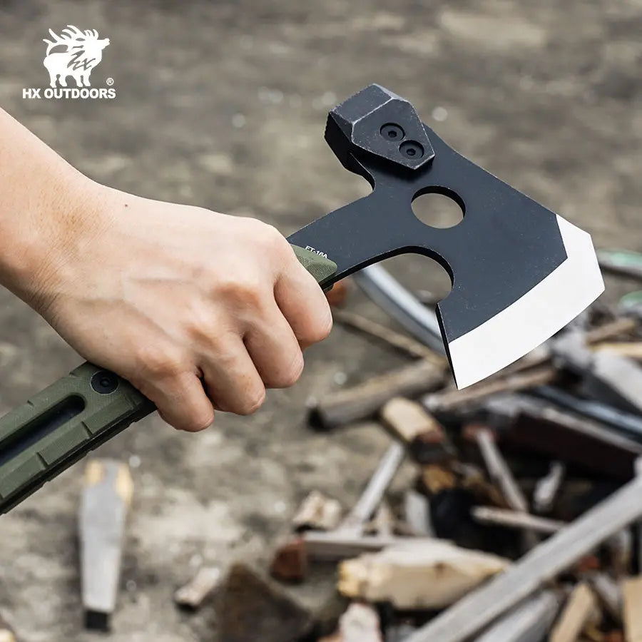 Camping Hatchet HX OUTDOORS 12.83" Best Tactical Splitting Axe Multi-Purpose Survival Tool of Camping Gear | 5CR14 Blade & G10 Axe Handle | FT-16A from HX OUTDOORS