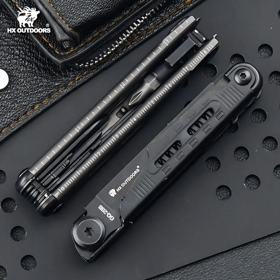 SWIFTTRAIL 8-in-1 Multi-tool | Black EDC Campact Pocket Tool – HX