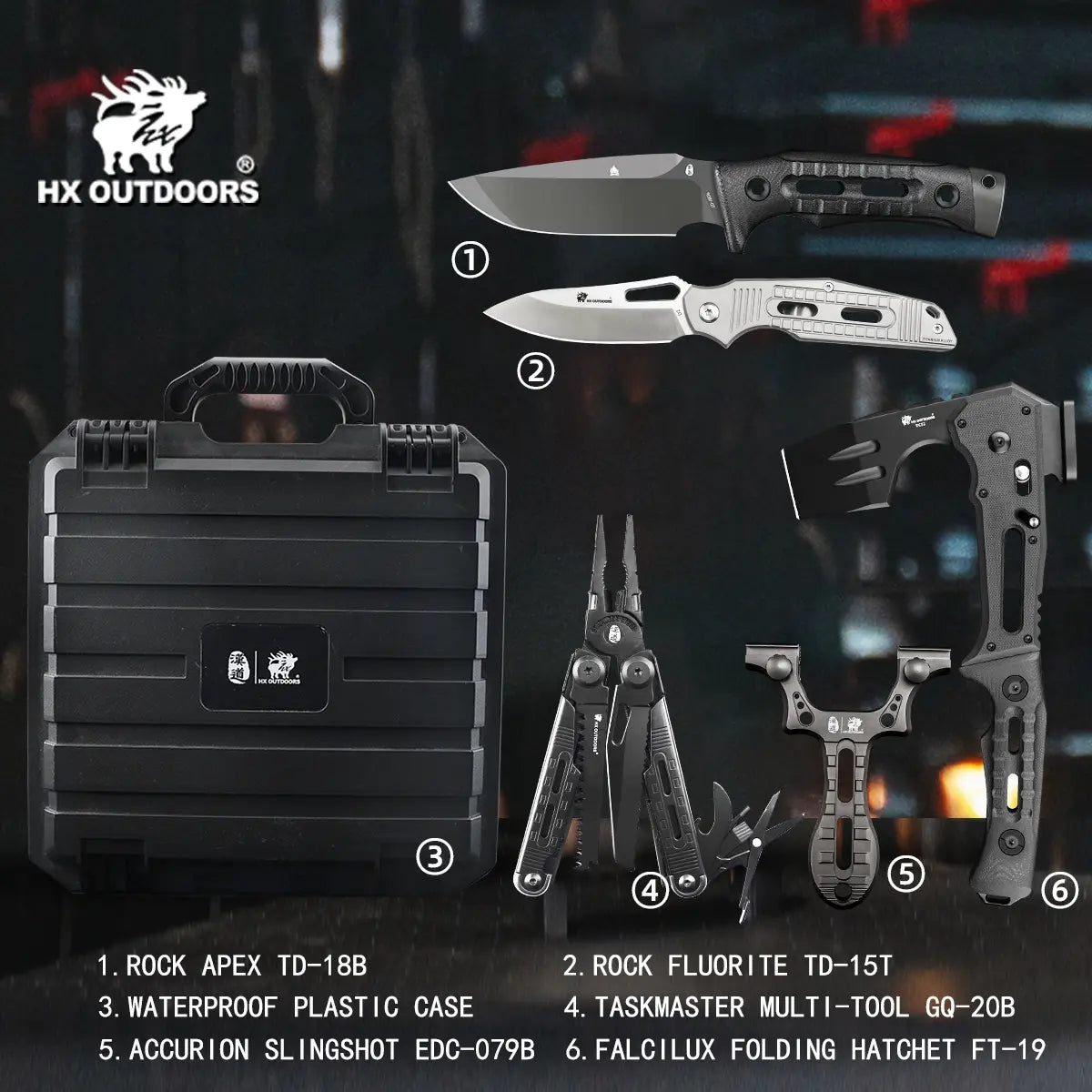 TITAN 5-in-1 Survival Toolbox | HX OUTDOORS LKTZ-001