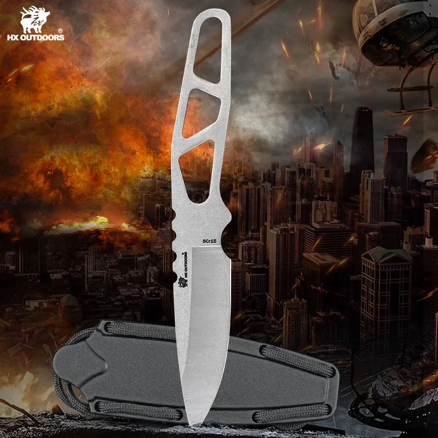 Fixed Blade HX OUTDOORS VIGIL Ⅱ 2.60"  5CR15 INTEGRAL STEEL Survival EDC D-314 from HX OUTDOORS