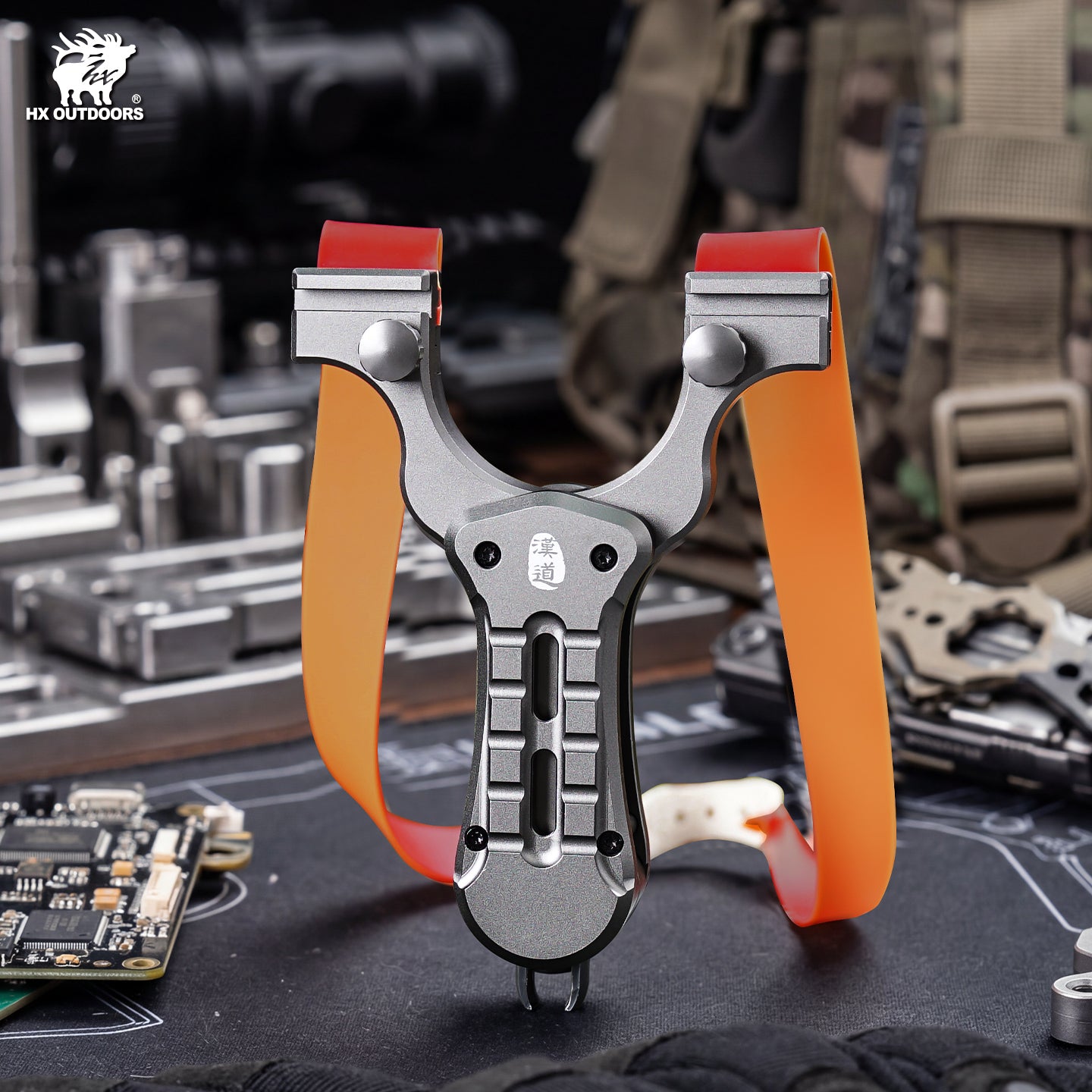 ACCURION Folding Slingshot | 4.33" Overall Length | Gary Aluminum | HX OUTDOORS EDC-112A