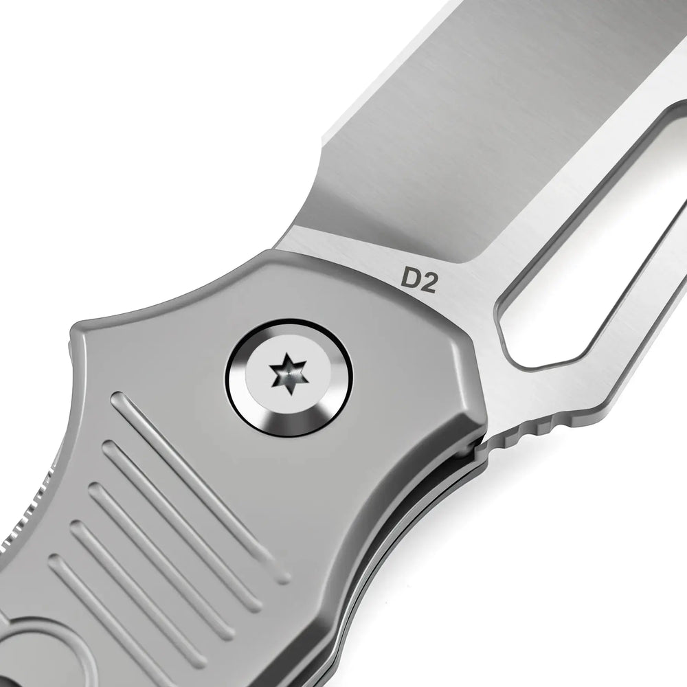 
                  
                    HX OUTDOORS ROCK FLUORITE | Pocket Knife | Liner Lock | 2.95" D2 Blade | Silver Titanium Handle | TD-15T ROCK FLUORITE
                  
                