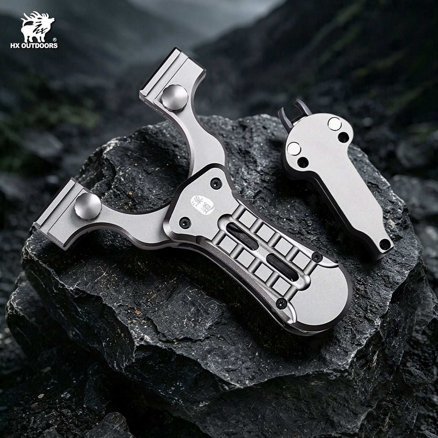 ACCURION Folding Slingshot | 4.33" Overall Length | Gary Aluminum | HX OUTDOORS EDC-112A