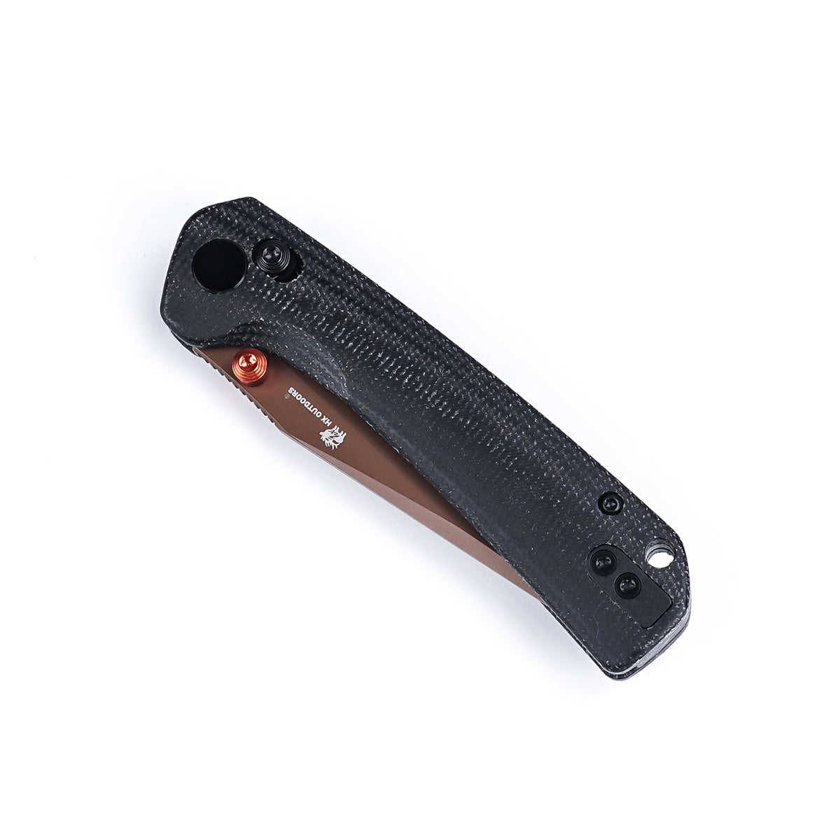 COOL KID Pocket Knife | Crossbar Lock | 3.35" 14C28N Blade | Black Linen Micarta Handle | HX OUTDOORS ZD-123BS