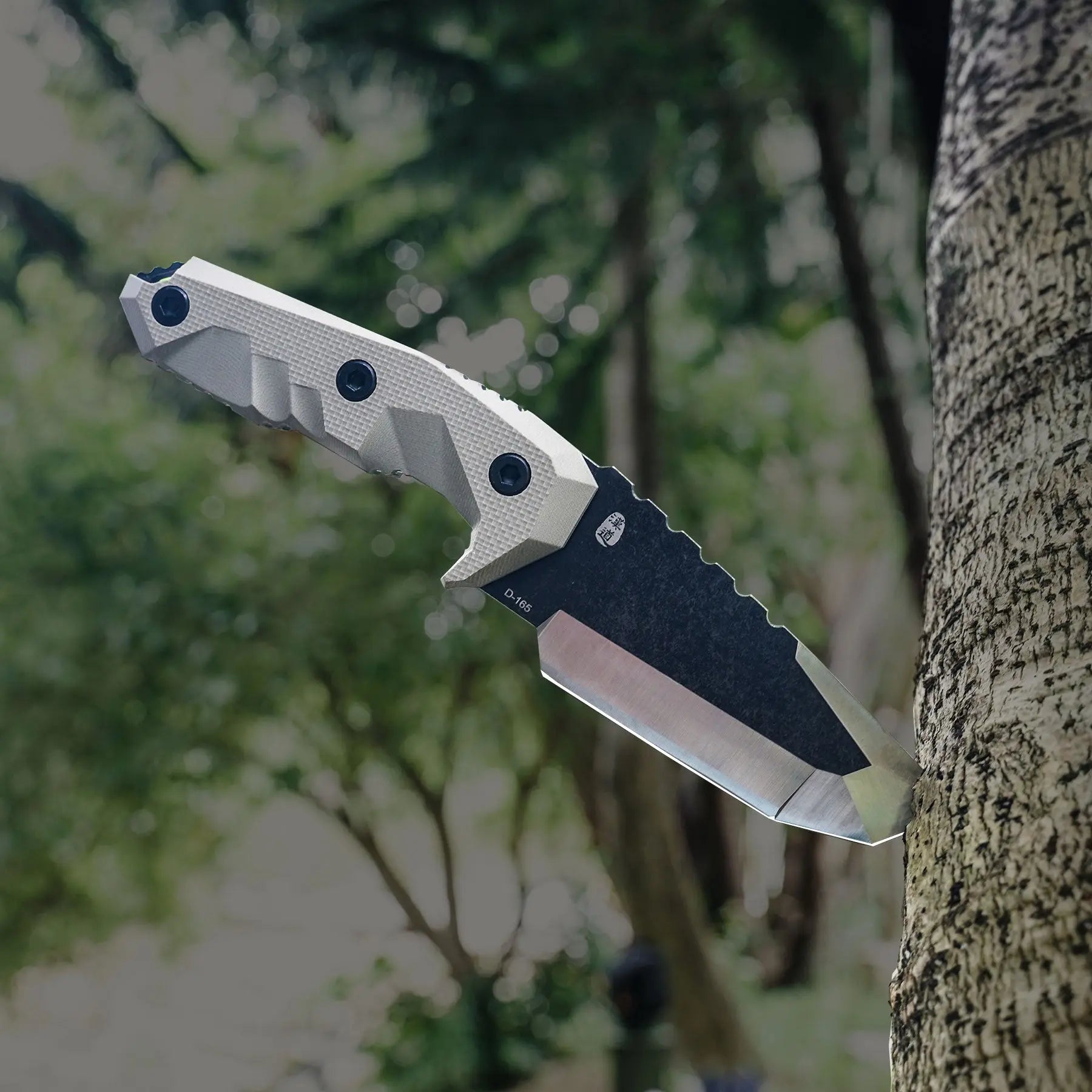Fixed Blade HX OUTDOORS 3.54" D2 Brown G10 Handle Mercenary Tanto Full Tang Fixed Blade Knife for Camping Hunting Adventure Survival and EDC Tool Gifts D-165 from HX OUTDOORS