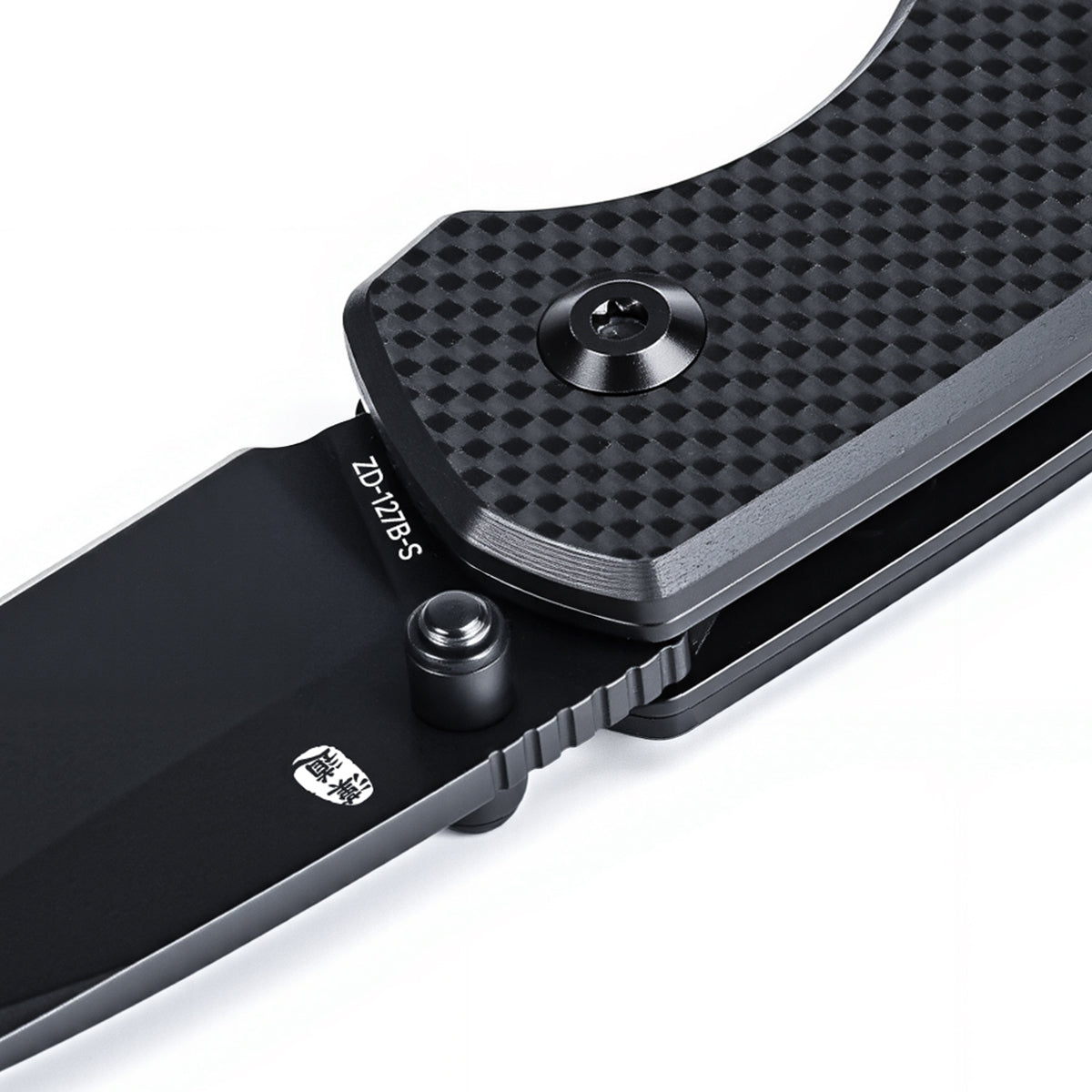 SCOUT | Pocket Knife | Button Lock | 2.68" 14C28N Black Blade | Black G10 Handle | HX OUTDOORS ZD-127B-S