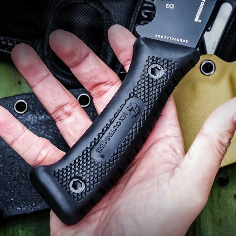 THE MOUNTAIN D2 Machete | Black Rubberized Outdoor Camping Knife