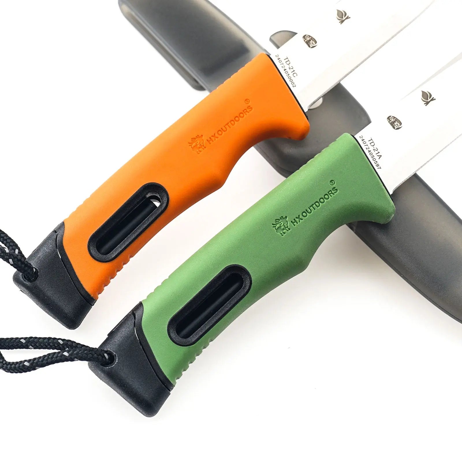 SURVIVAL MASTER 5Cr15 Fixed Blade | Green TPR EDC Camping Knife