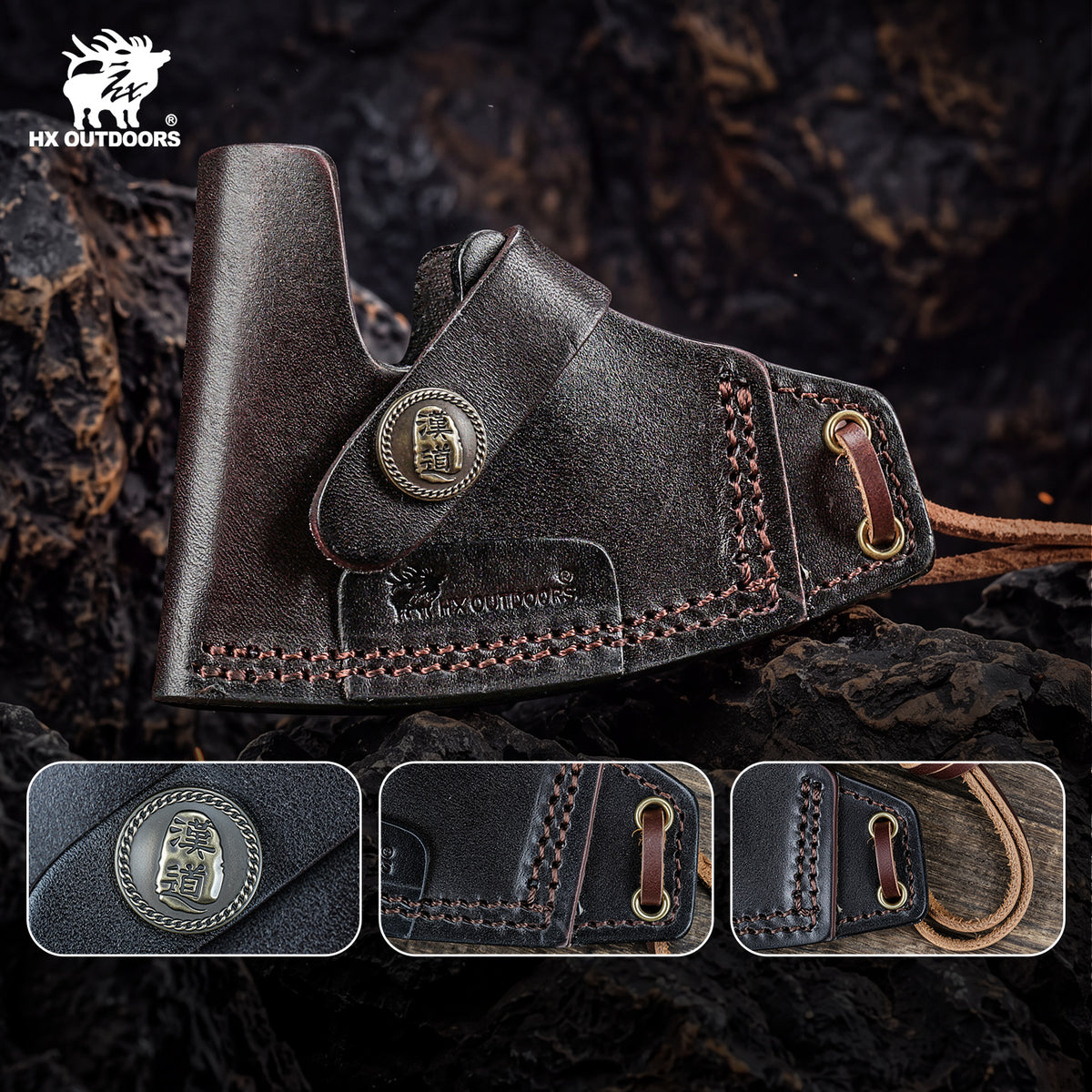PATROL Camp Hatchet | 12.01" Overall Length | 420 Stainless Steel Head | Padauk Wood Handle | HX OUTDOORS FT-21
