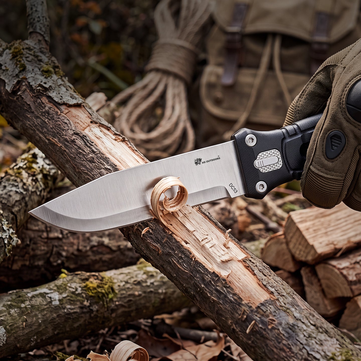 ROCK APEX Wild Trek 3-in-1 Tool Kit | 3.78" DC53 Blade | G10 Handle | HX OUTDOORS GBC-68