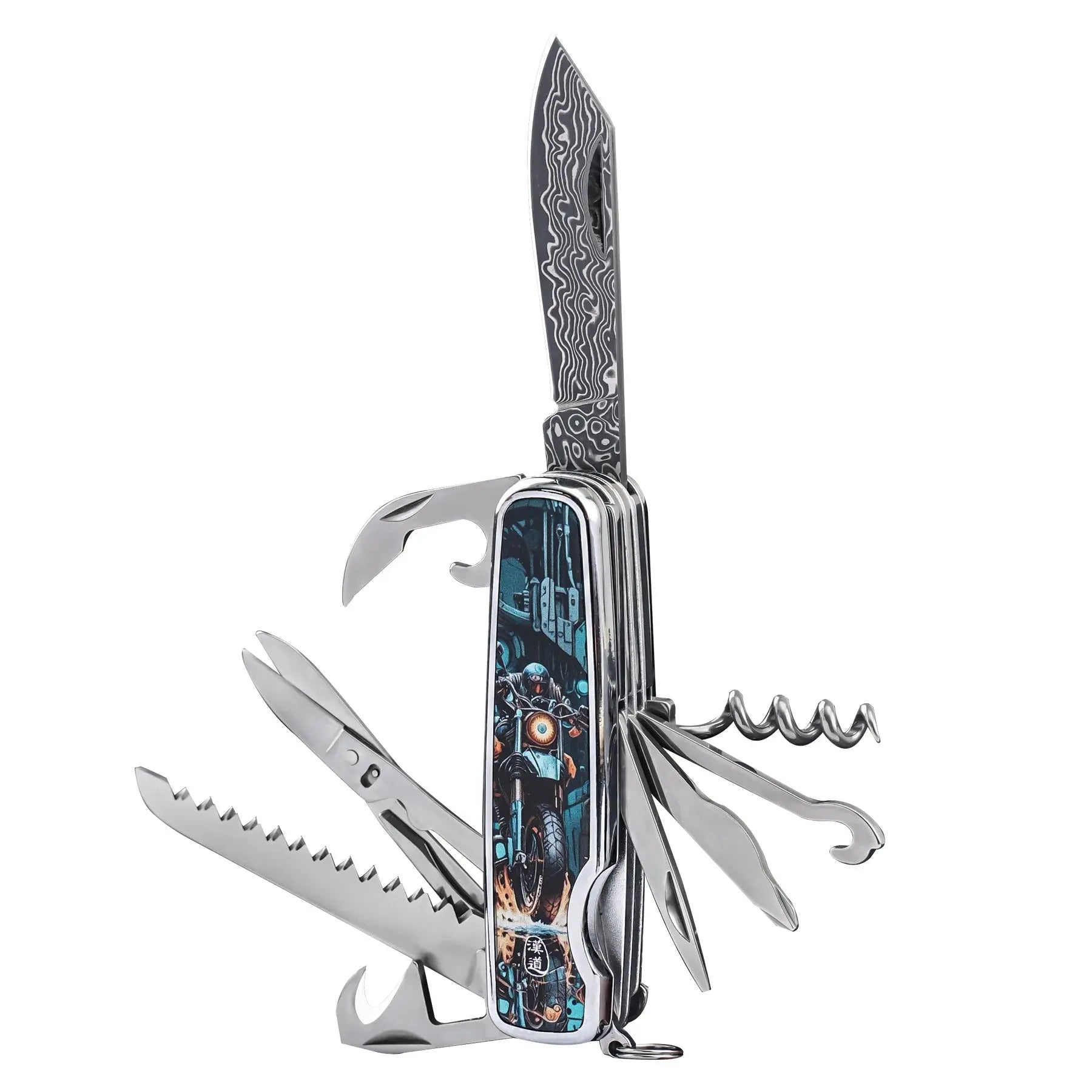 Multi-tool HX OUTDOORS DAMASK MOTORIX 2.2" Damask Steel VG10 Multi-tool Knife Camping Outdoor DD-14A from HX OUTDOORS