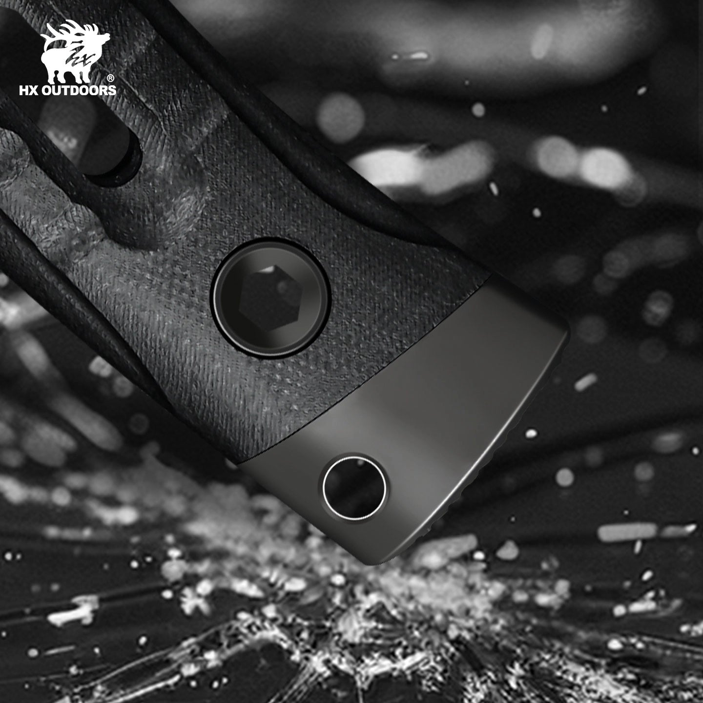 ROCK APEX MagnaCut Edition Fixed Blade | 3.7" DLC‑Coated Magnacut Blade | Black G10 Handle | HX OUTDOORS TD-24A
